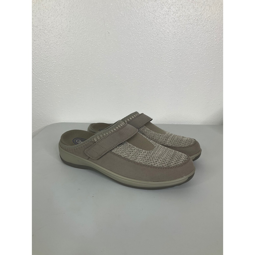 Orthofeet Louise Taupe Mesh Slip On Mule Sneakers Clogs Womens 10 Medium 732